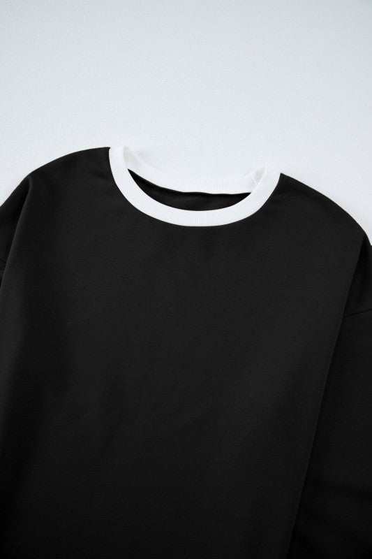 Varsity Stripe Patchwork Pullover and Pant Set - FamilyClothes