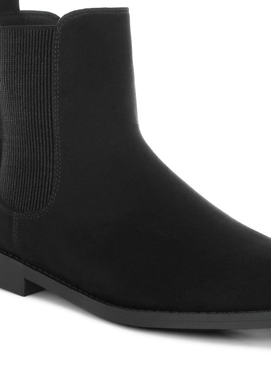Ayasa Low Block Heel Chelsea Boots - FamilyClothes