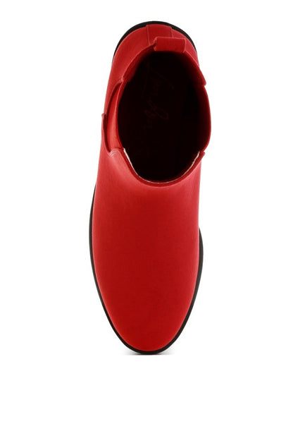 Ayasa Low Block Heel Chelsea Boots - FamilyClothes