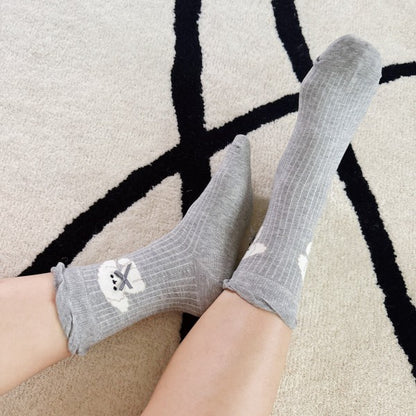 Bichon Puppy Design Socks Set Of 2 - FamilyClothes