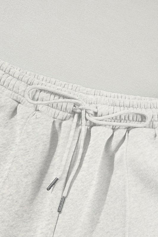 Solid Zip-Up Jacket and Drawstring Pants Set - FamilyClothes