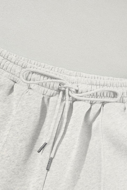 Solid Zip-Up Jacket and Drawstring Pants Set - FamilyClothes