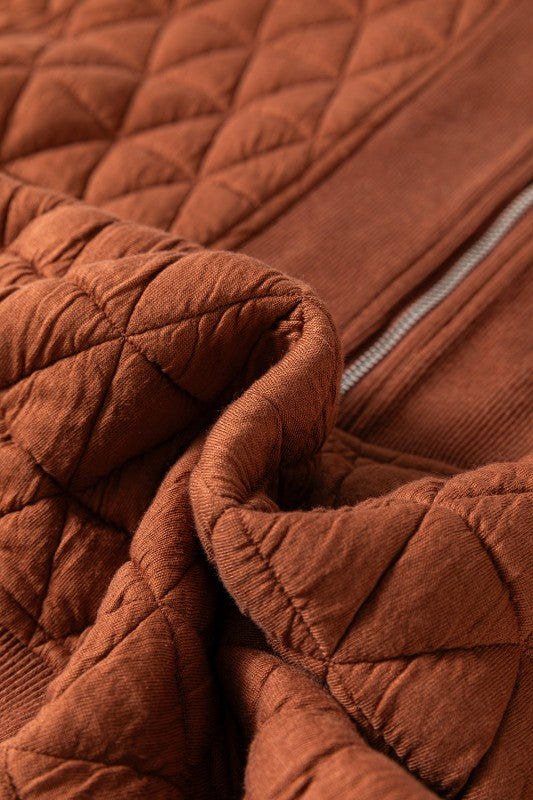 Yavita Half Zipped Loose Sweatshirt - FamilyClothes