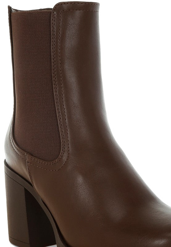 Scuala Faux Leather Chelsea Boots - FamilyClothes