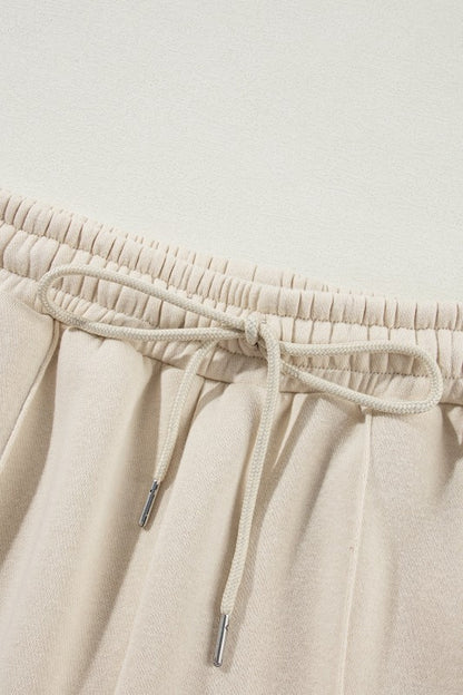 Solid Zip-Up Jacket and Drawstring Pants Set - FamilyClothes