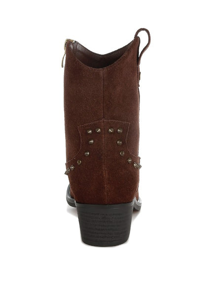 Hira Studs Embellished Cowboy Boots - FamilyClothes