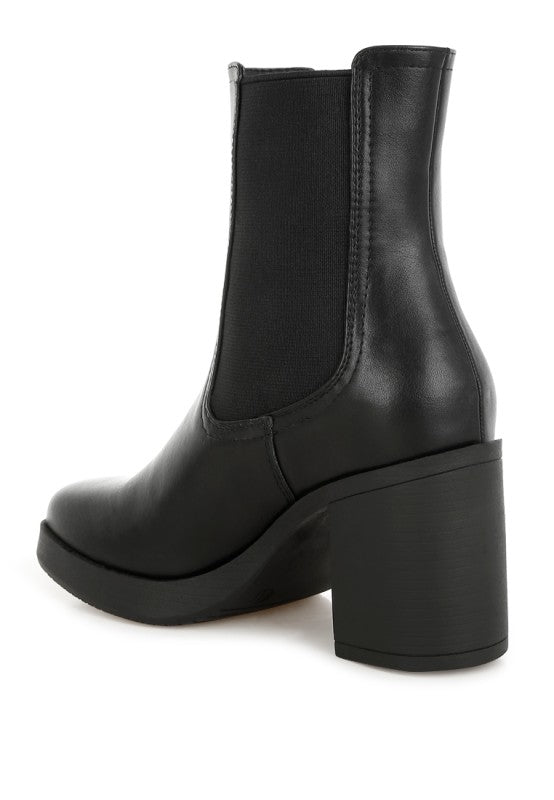Scuala Faux Leather Chelsea Boots - FamilyClothes