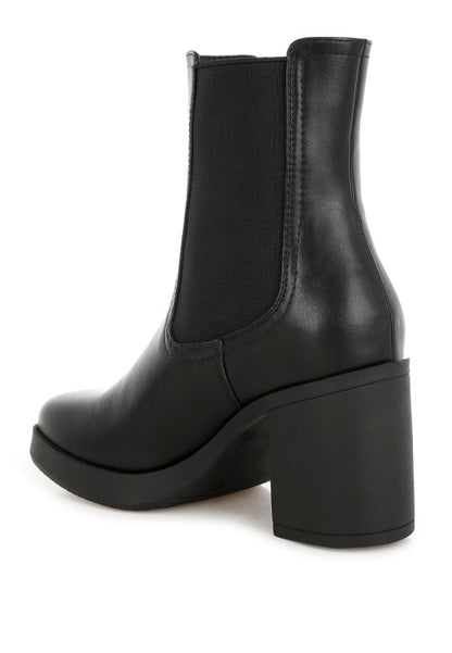 Scuala Faux Leather Chelsea Boots - FamilyClothes