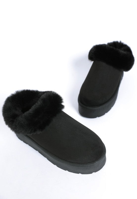 Aniso Faux Fur Slip On Snow Boots - FamilyClothes