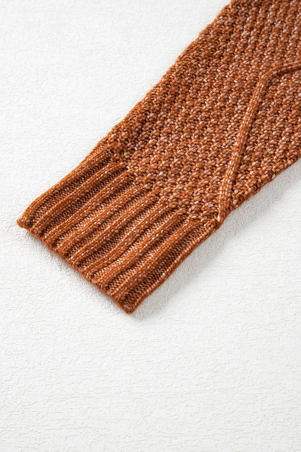 Coffee Knit Sweater Dress - Cable Knit Drop Shoulder Loose Fit Design - FamilyClothes