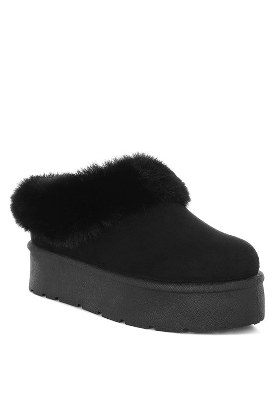 Aniso Faux Fur Slip On Snow Boots - FamilyClothes