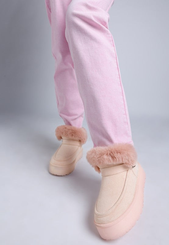 Linka Pin Buckle Detail Snow Boots - FamilyClothes