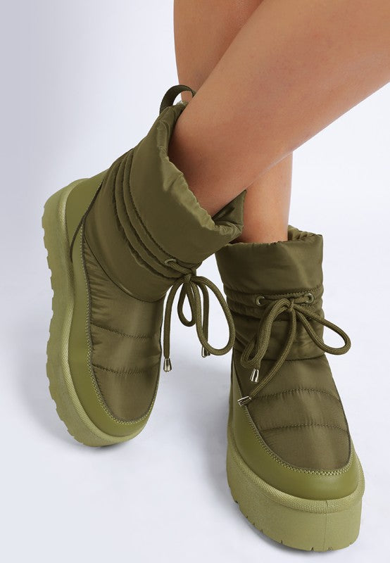 Pacos High Ankle Chunky Snow Boots - FamilyClothes