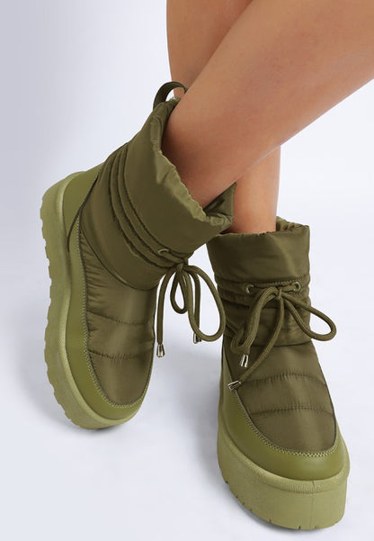 Pacos High Ankle Chunky Snow Boots - FamilyClothes