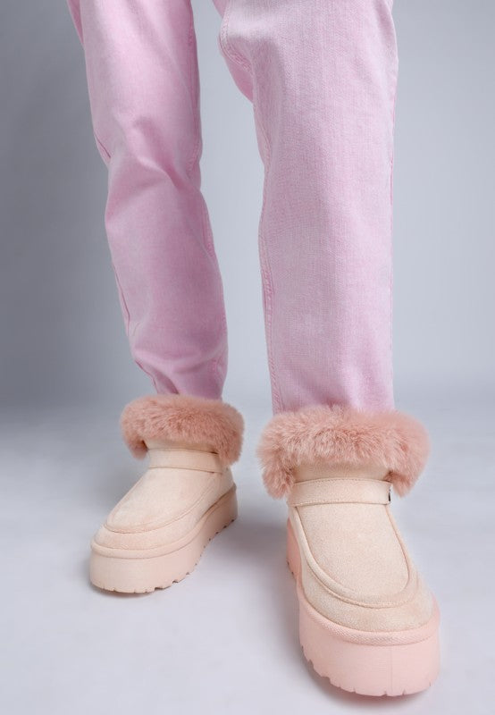 Linka Pin Buckle Detail Snow Boots - FamilyClothes