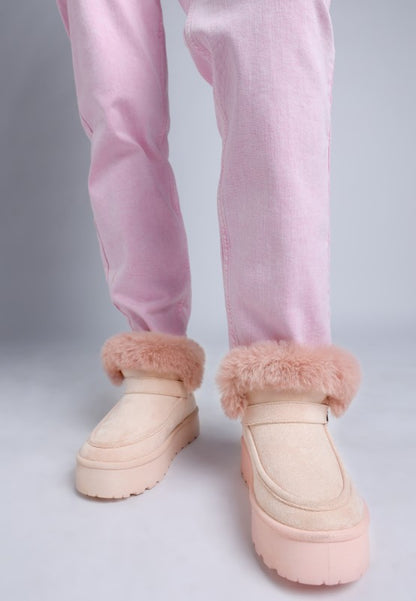 Linka Pin Buckle Detail Snow Boots - FamilyClothes