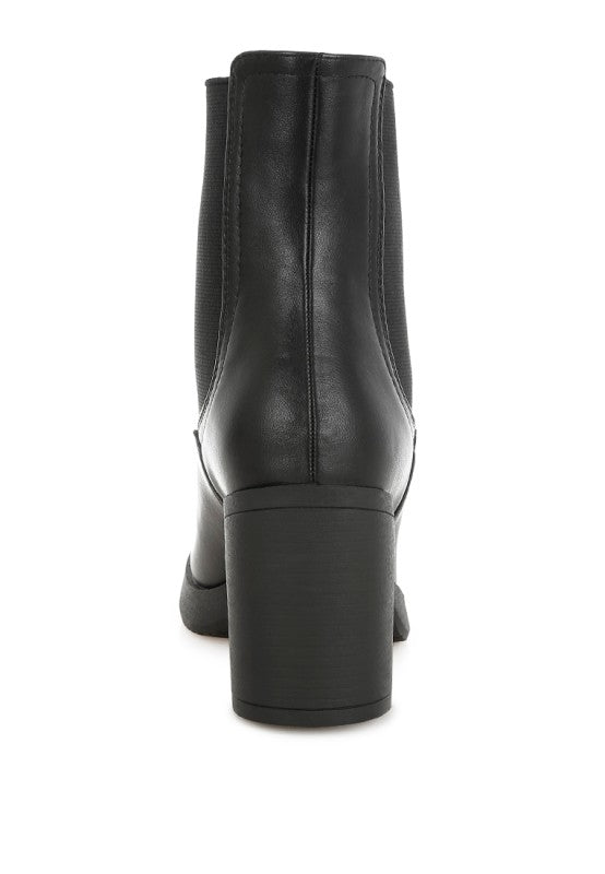 Scuala Faux Leather Chelsea Boots - FamilyClothes