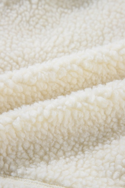 Solid Fleece Zip-Up Drawstring Pocketed Hooded Jac - FamilyClothes