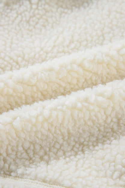 Solid Fleece Zip-Up Drawstring Pocketed Hooded Jac - FamilyClothes