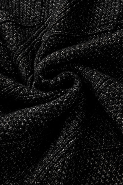 Coffee Knit Sweater Dress - Cable Knit Drop Shoulder Loose Fit Design - FamilyClothes