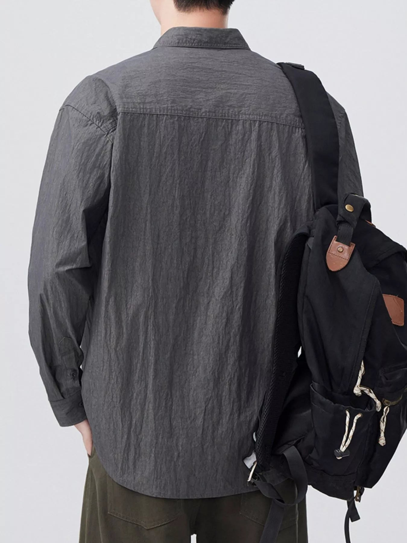 Men's Plus Size Button Up Long Sleeve Shirt - FamilyClothes