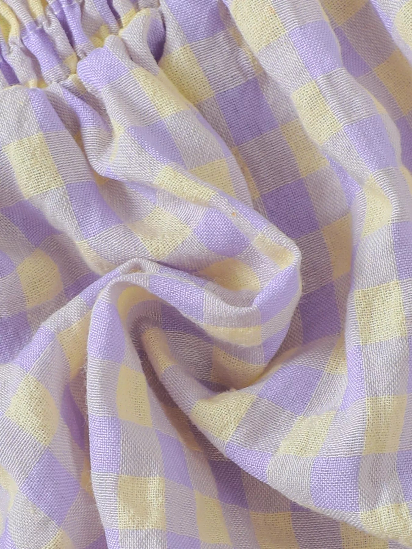 Children's Gingham Smocked Top and Bow Pants Set - FamilyClothes