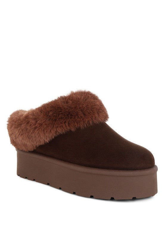 Aniso Faux Fur Slip On Snow Boots - FamilyClothes