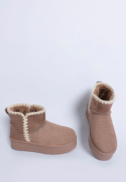Rochas Scalloped Detail Snow Boots - FamilyClothes