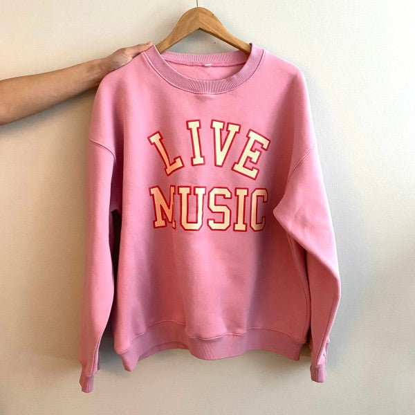 Live Music Lover Oversized Sweatshirt - FamilyClothes