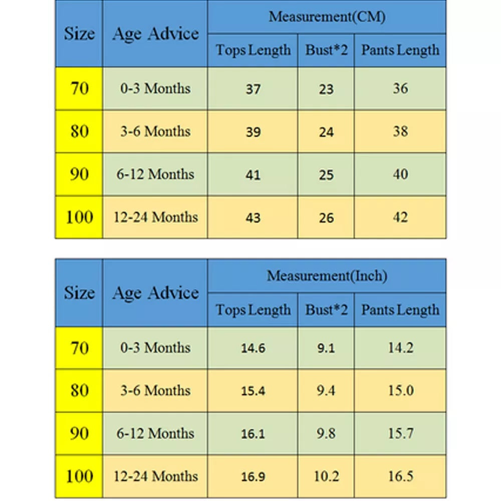 US Newborn Baby Boy Girl Tops Romper Bodysuit Jumpsuit Pants Outfits Clothes Set - FamilyClothes