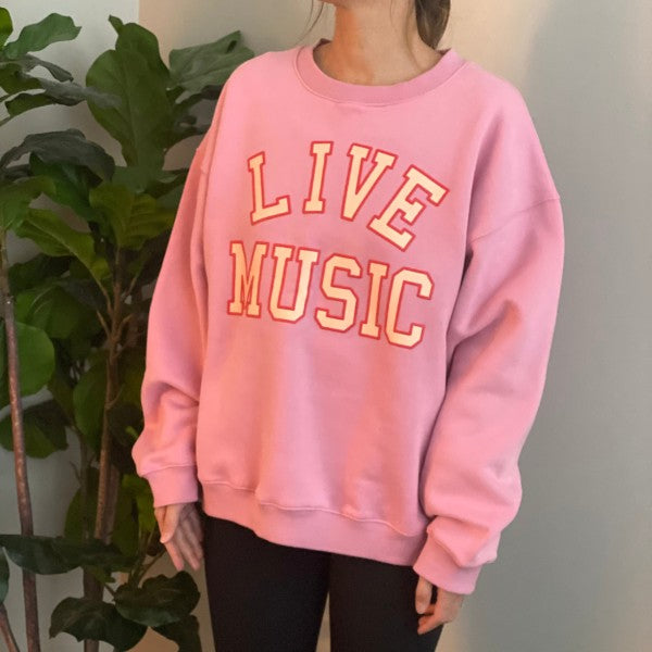 Live Music Lover Oversized Sweatshirt - FamilyClothes