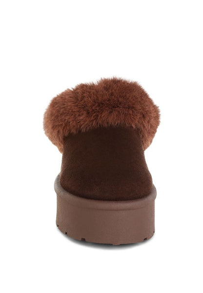 Aniso Faux Fur Slip On Snow Boots - FamilyClothes