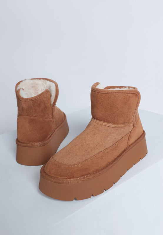 Holias Chunky Heeled Snow Boots for Ultimate Winter Style - FamilyClothes