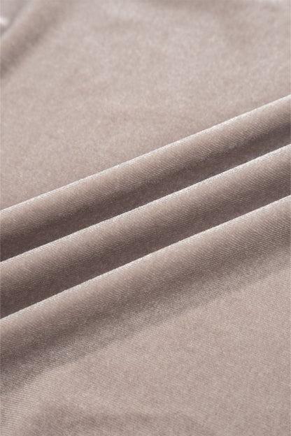 Velvet 3/4 Sleeve Open Front Kimono - FamilyClothes