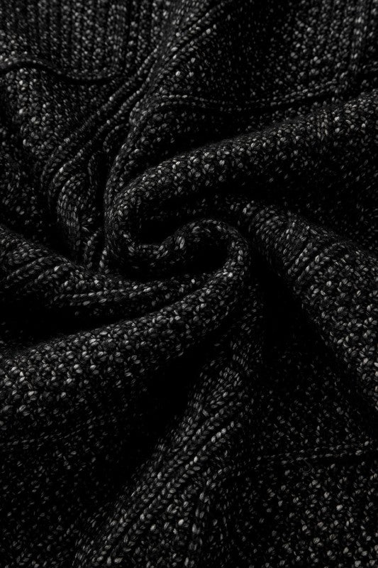 Cable Knit Drop Shoulder Sweater Dress - FamilyClothes