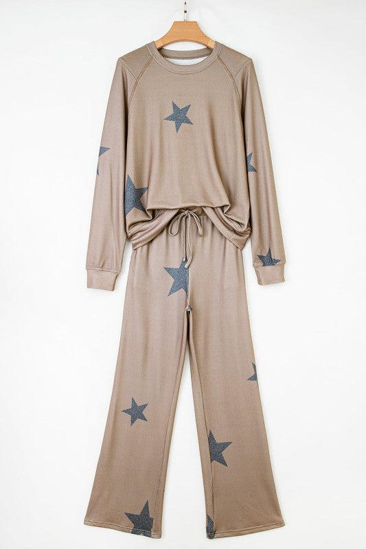 Star Top and Pants Lounge Set - FamilyClothes
