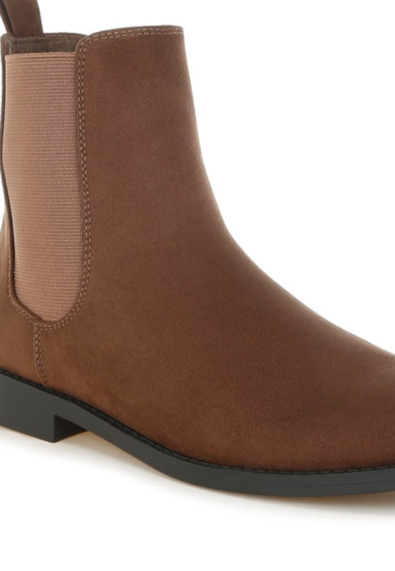 Ayasa Low Block Heel Chelsea Boots - FamilyClothes