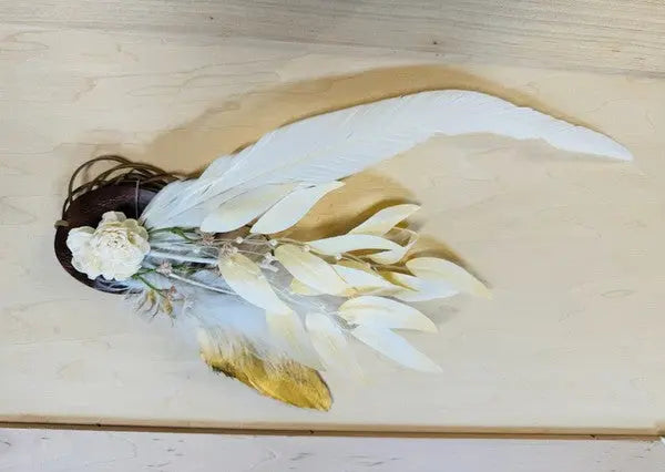 Boho Western Wedding Floral Bridsmaid Hat Bone - FamilyClothes