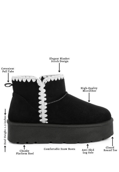 Rochas Scalloped Detail Snow Boots - FamilyClothes