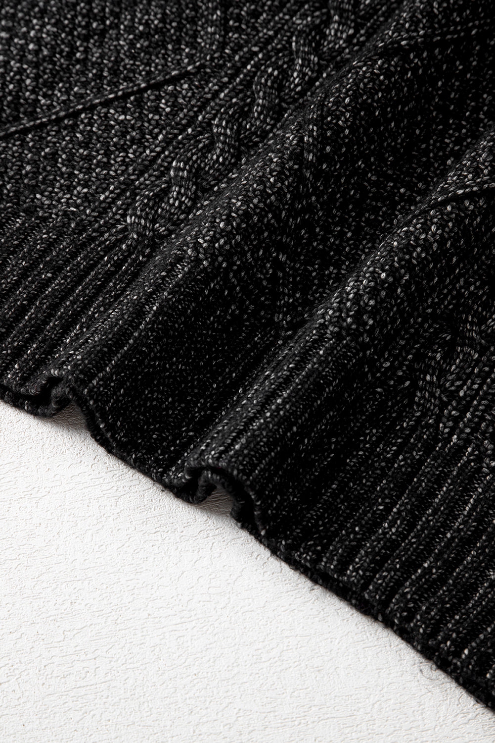 Coffee Knit Sweater Dress - Cable Knit Drop Shoulder Loose Fit Design - FamilyClothes