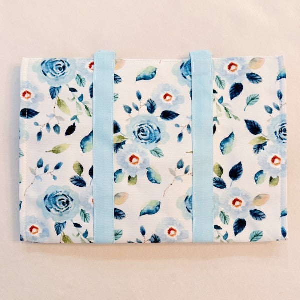 Bloom Blue Floral Couture Tote - FamilyClothes