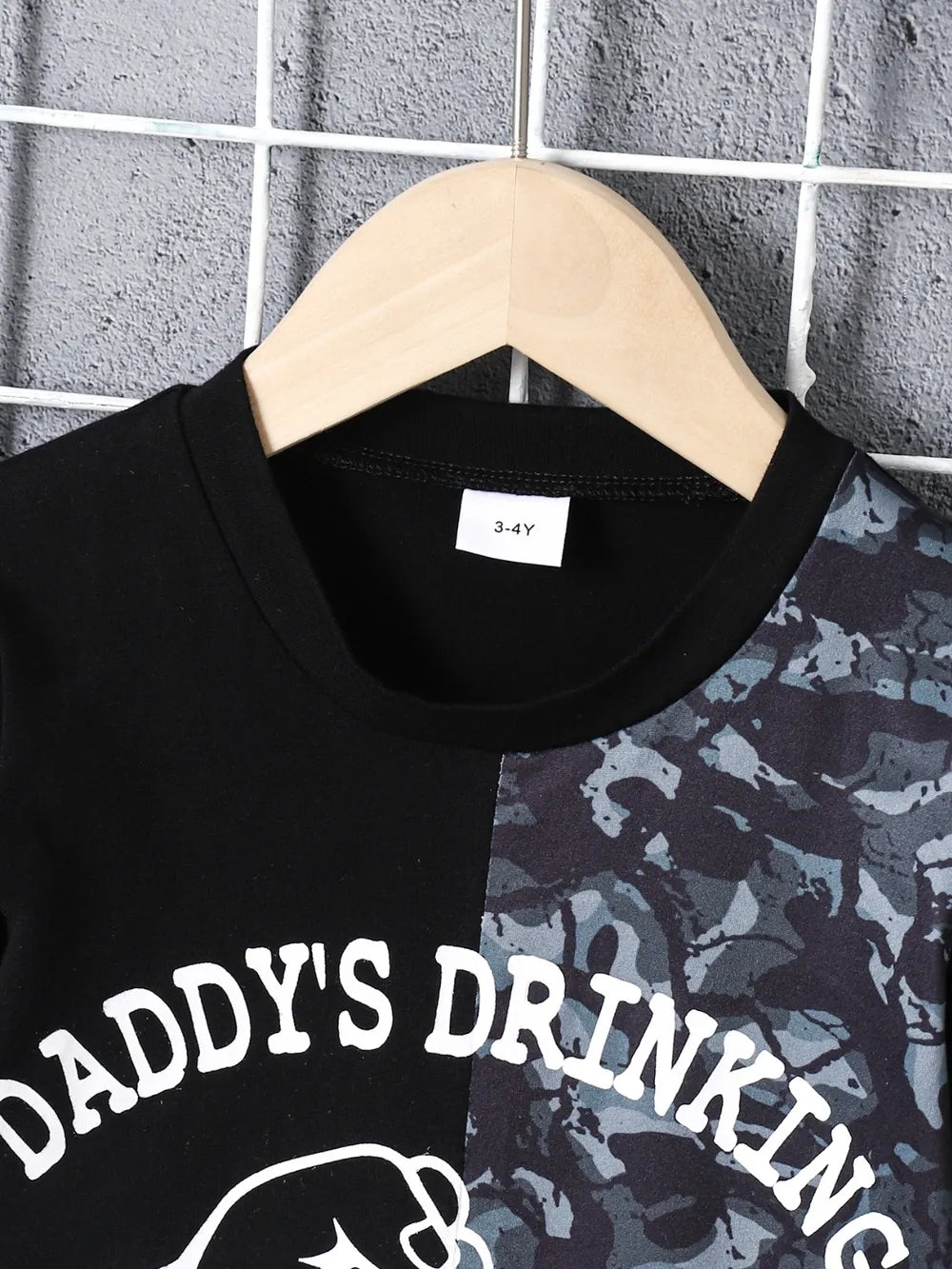 Children's Camouflage Color Block Top and Pants Set - FamilyClothes