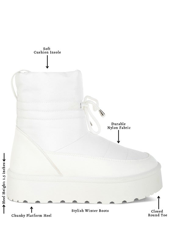 Pacos High Ankle Chunky Snow Boots - FamilyClothes