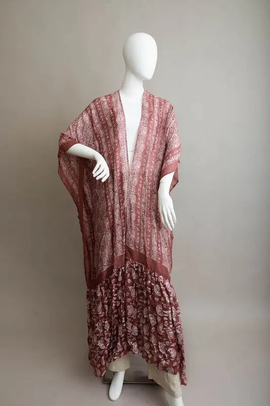 Paisley Tapestry Free Flow Kimono - FamilyClothes