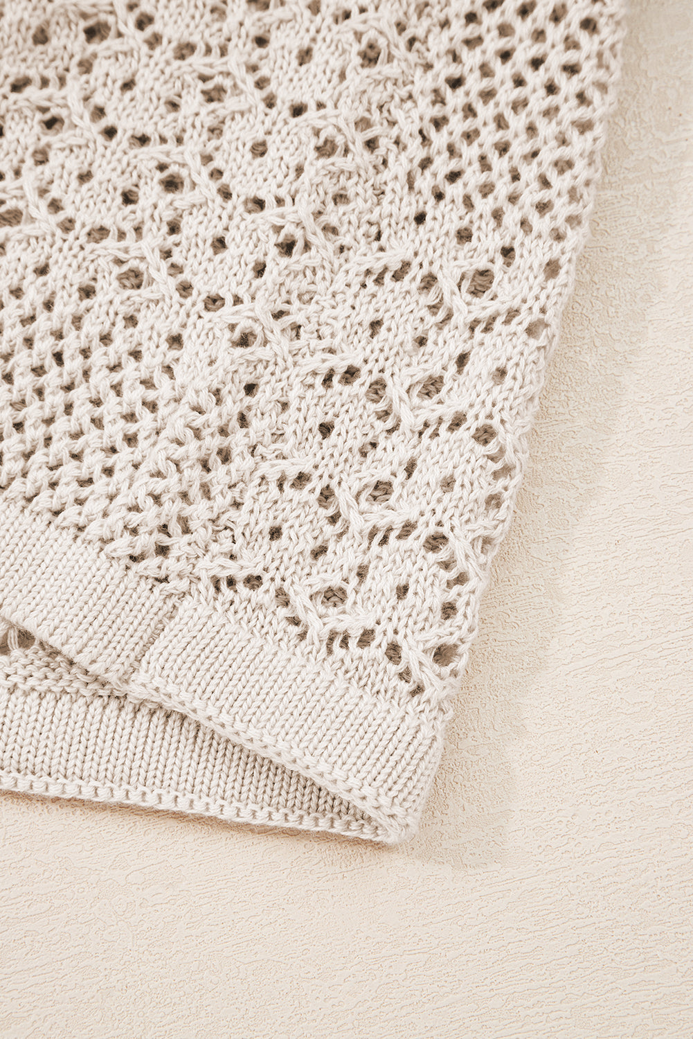 Lapis Mix Pattern Cardigan for Stylish Layering - Hollow Knit Open Front - FamilyClothes