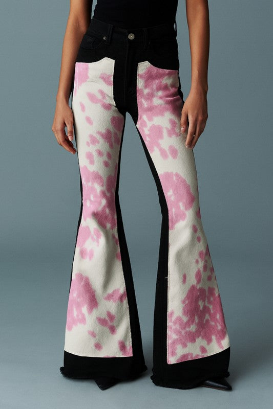 Rodeo Bell Bottoms - Black Pink Trendy Style for Every Occasion - FamilyClothes