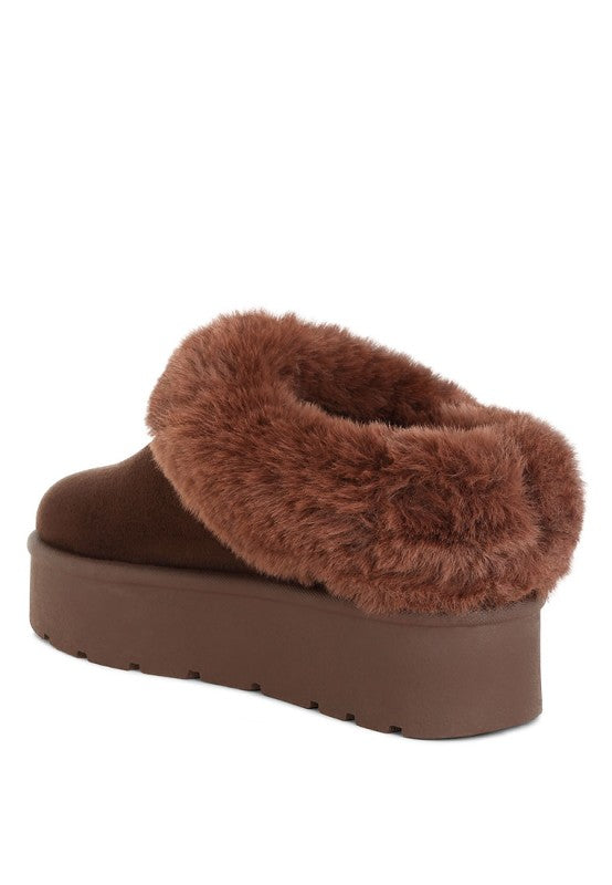 Aniso Faux Fur Slip On Snow Boots - FamilyClothes