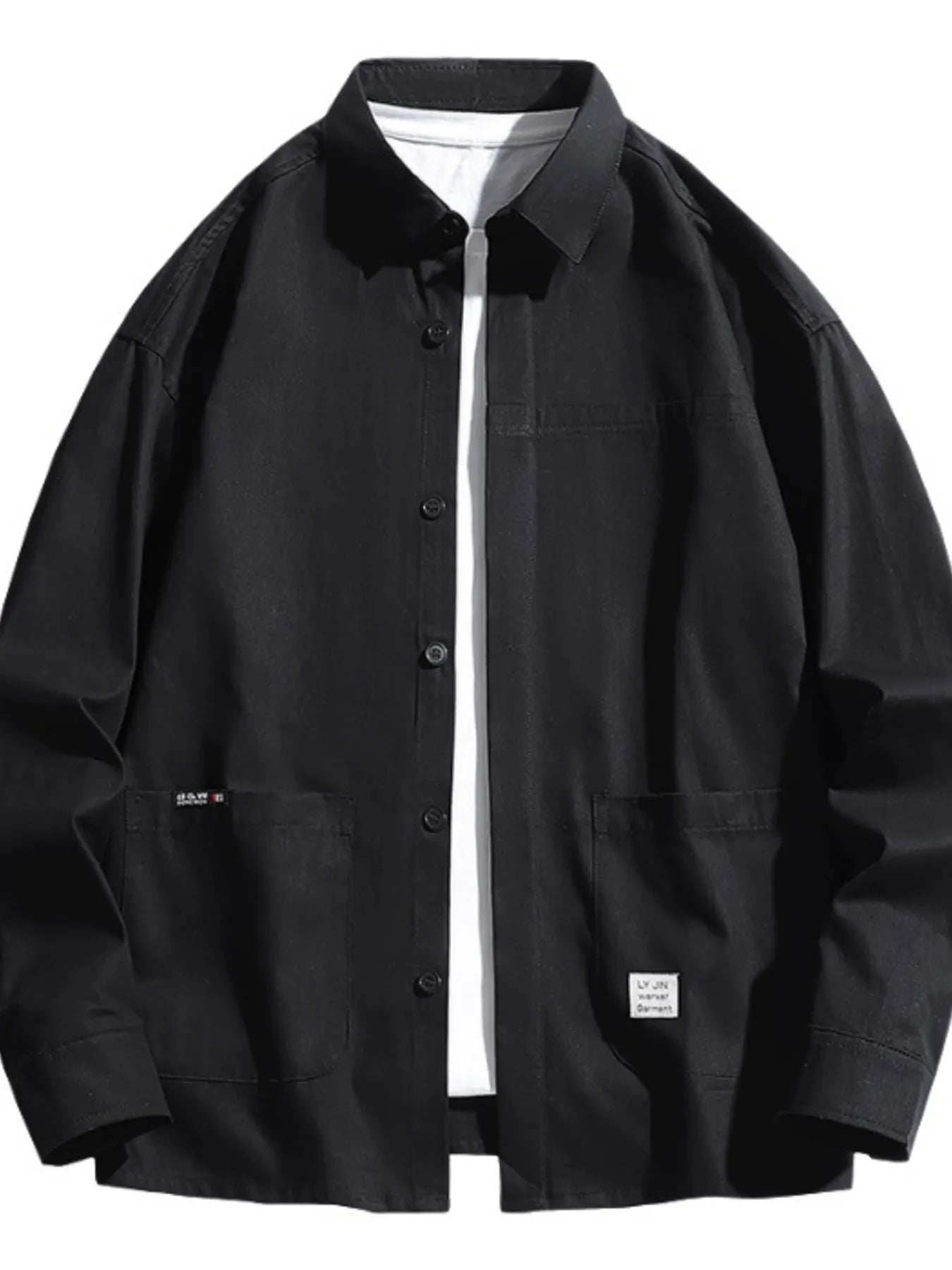 Men's Plus Size Button Up Long Sleeve Shirt - FamilyClothes