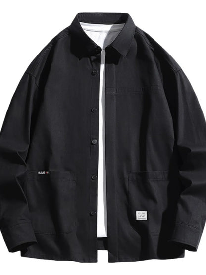 Men's Plus Size Button Up Long Sleeve Shirt - FamilyClothes