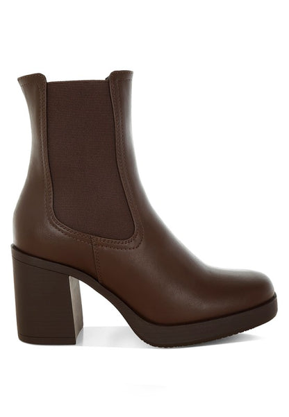 Scuala Faux Leather Chelsea Boots - FamilyClothes